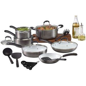 20-PC. Nonstick Ceramic Aluminum Cookware Set